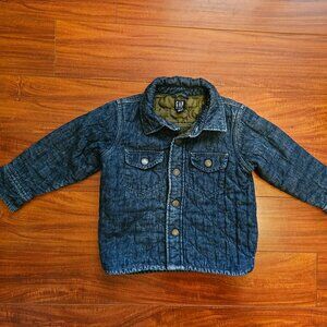 Baby Gap Quilted Denim Jacket Size 3T Toddler